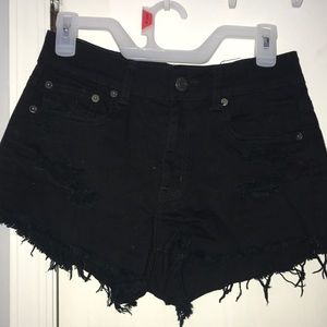 Black American eagle jean shorts